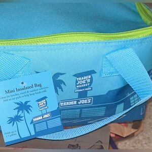 Trader Joe's MINI Insulated blue Tote Lunch Bag